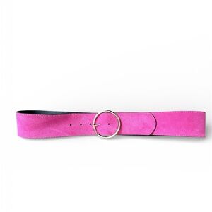 House of Bruar pink suede leather waist belt